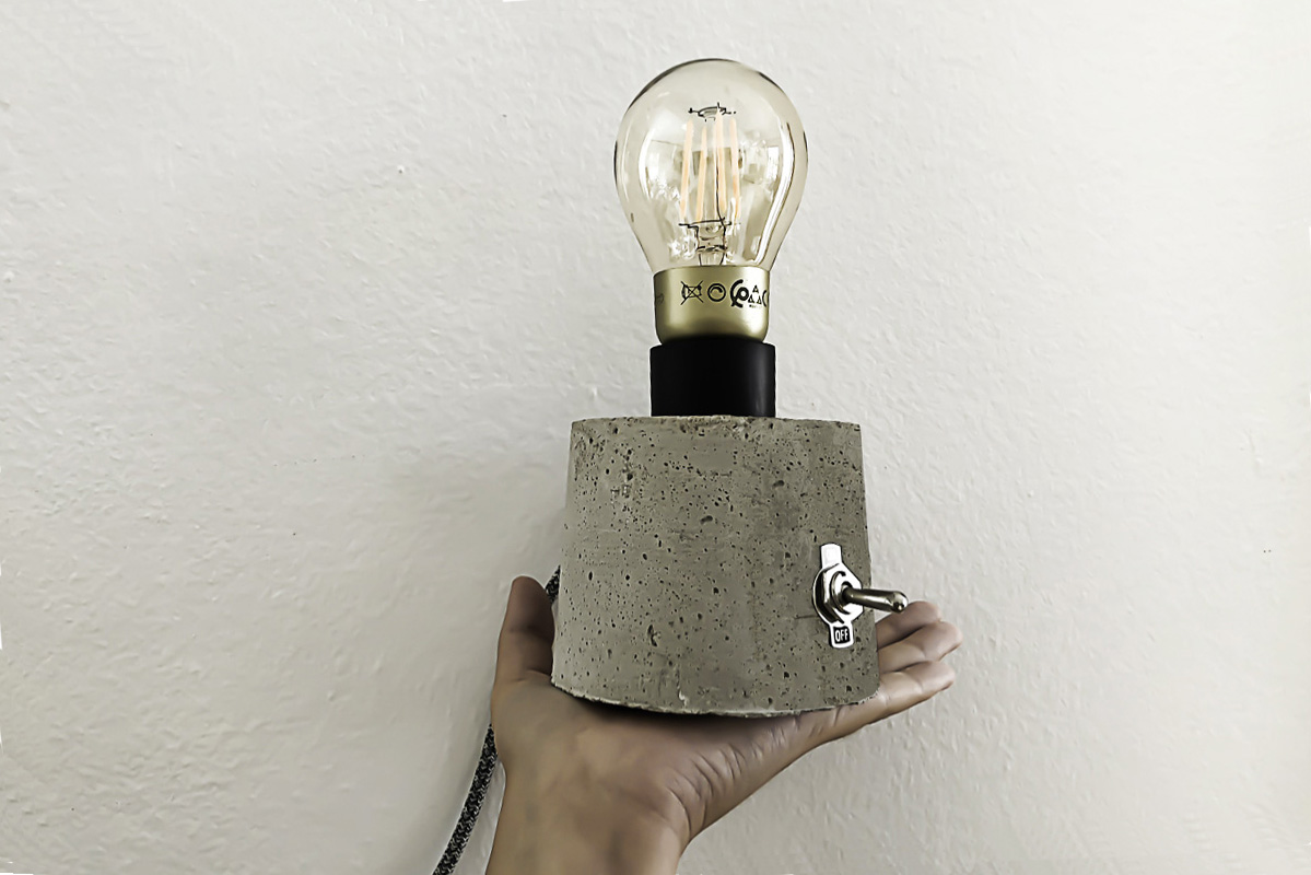 DIY lampe en béton 2