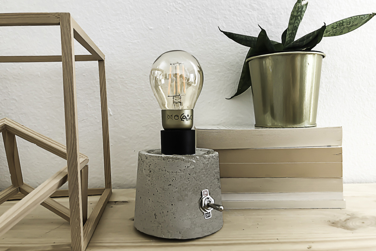 DIY lampe en béton 1