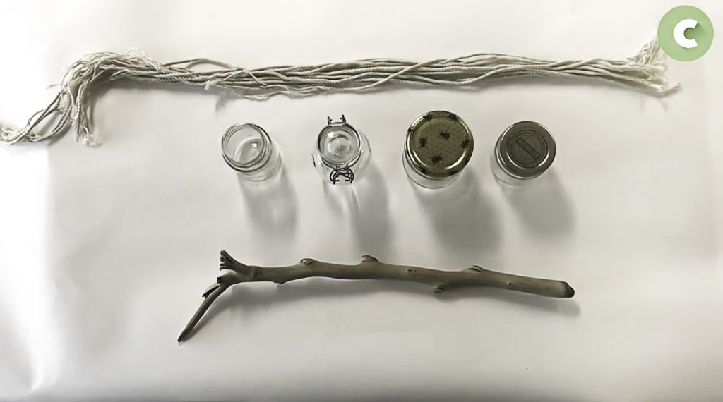 Réalisation du DIY suspension végétale, partie 1