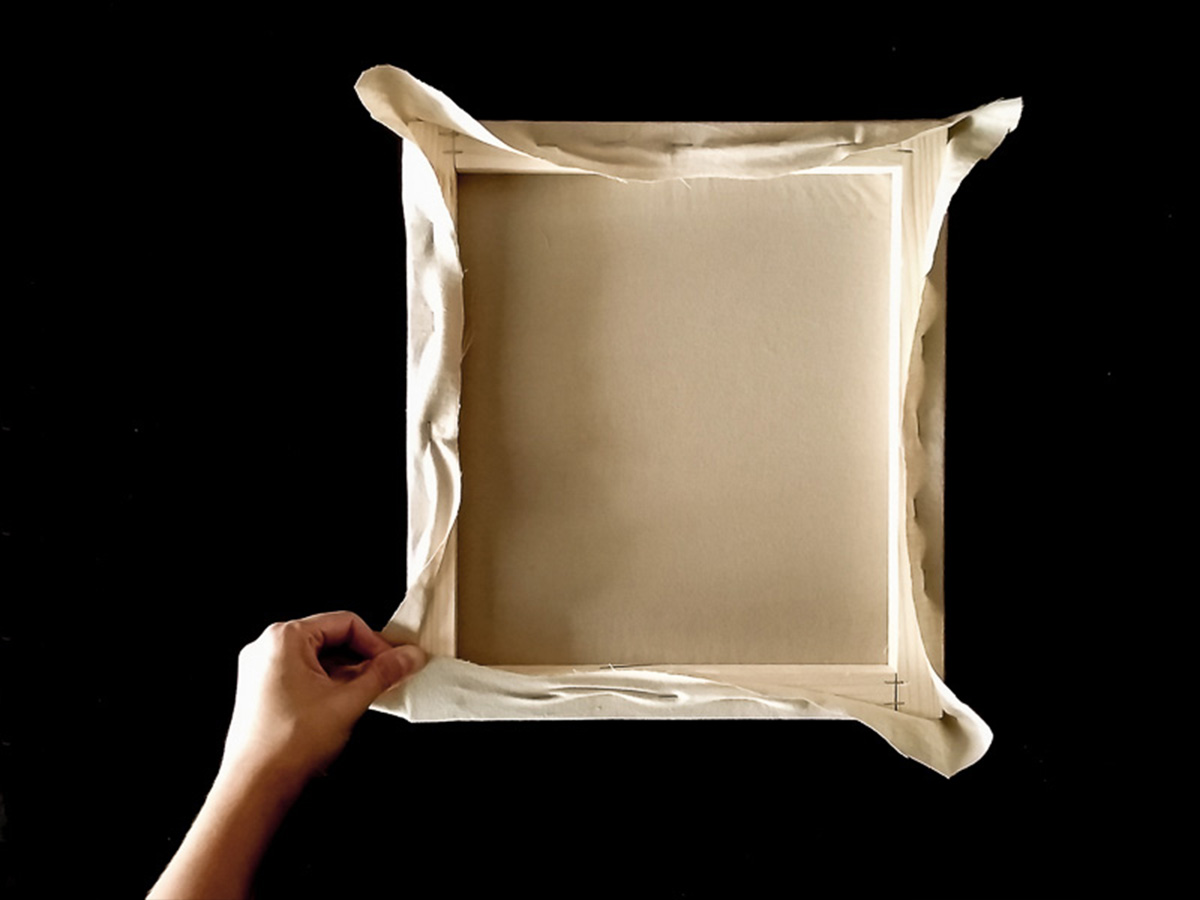 DIY toile brodée fixation tissu partie 7