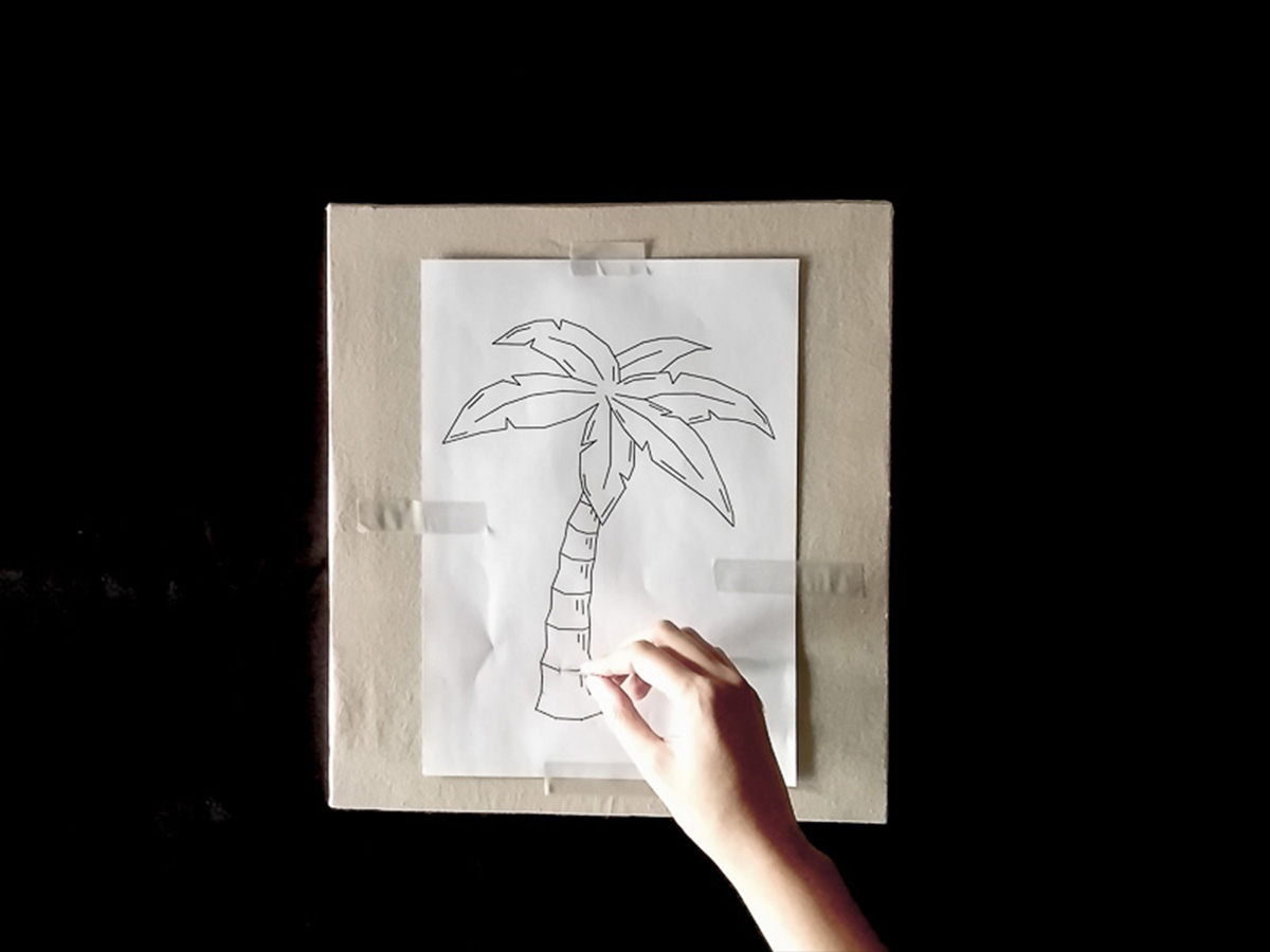 DIY toile brodée broderie partie 2