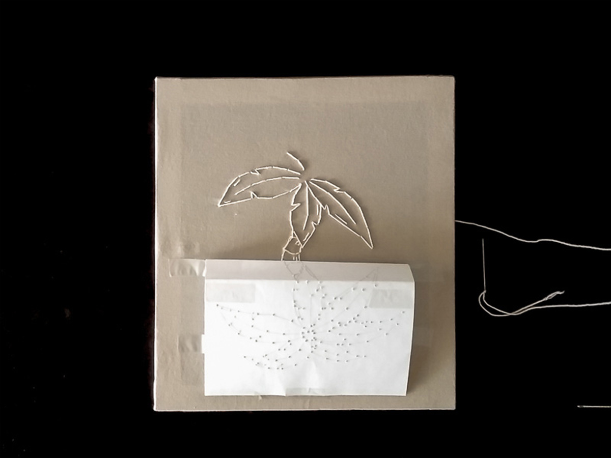 DIY toile brodée broderie partie 10