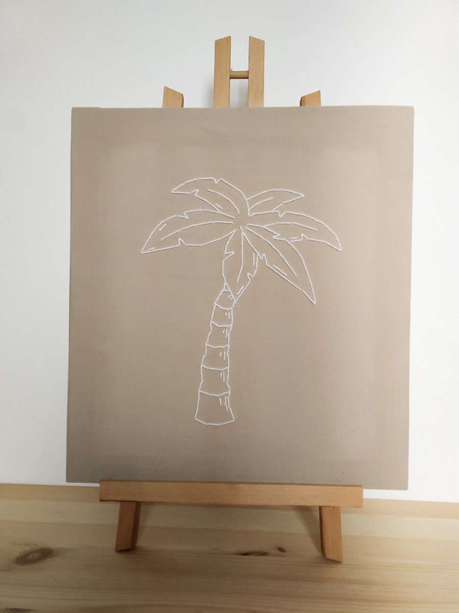 DIY toile brodée, tendance tropicale 2