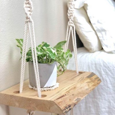 Chevet balançoire en macramé