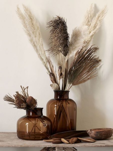 Herbe de la pampa dans un décor rétro