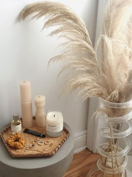 Herbe de la pampa dans un décor sensuel